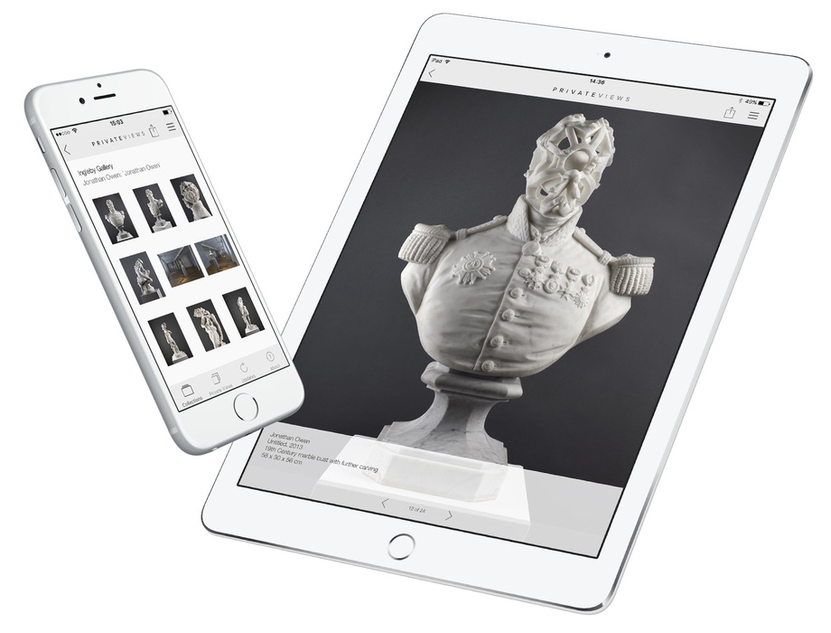 the PrivateViews app for iPhone and iPad